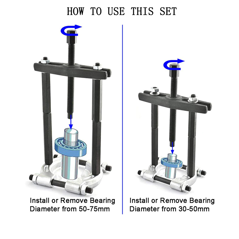 12pc Double Mechanical Bearing Separator Puller Remover Ø3075/170